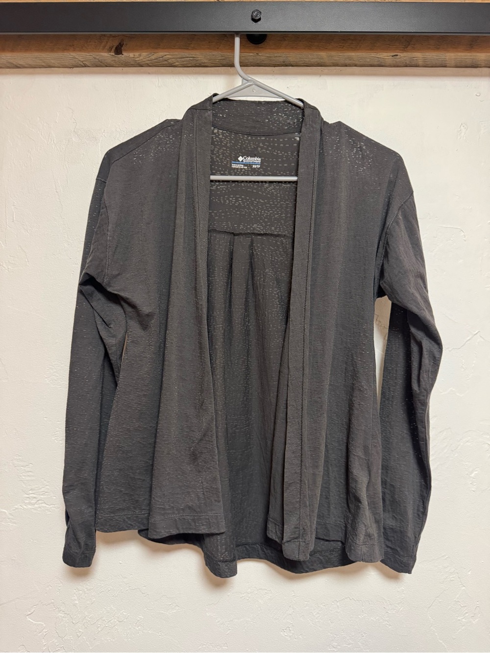 Columbia Open-Front Cardigan - Charcoal